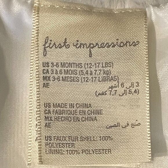 First Impressions Macy's Faux-Fur Vest Baby Girl - Picture 4 of 5